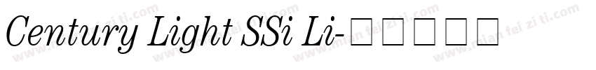 Century Light SSi Li字体转换
